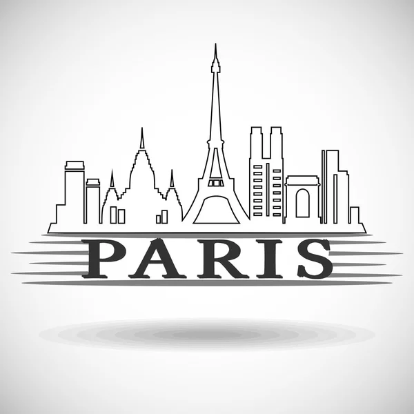 Paris ville skyline design . — Image vectorielle