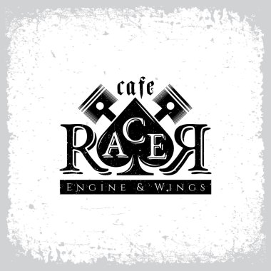 Cafe racer label clipart