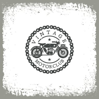 Vintage motorclub etiketi