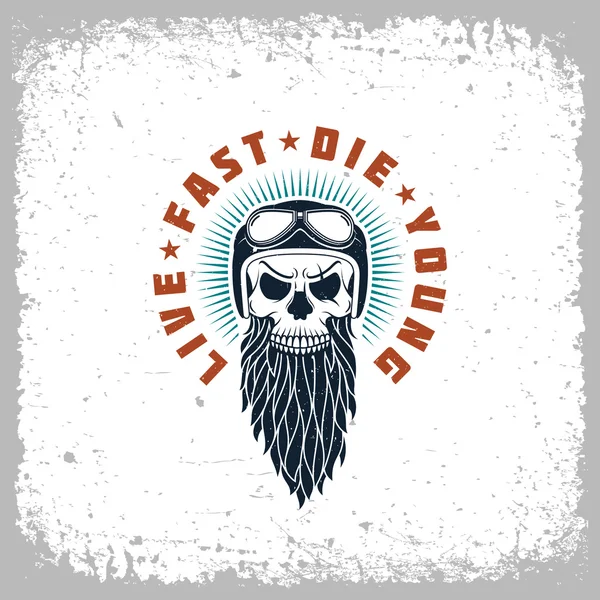 Live fast die young label — Stock Vector