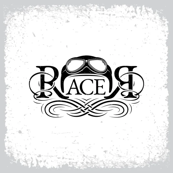 Racer label template — Stock Vector