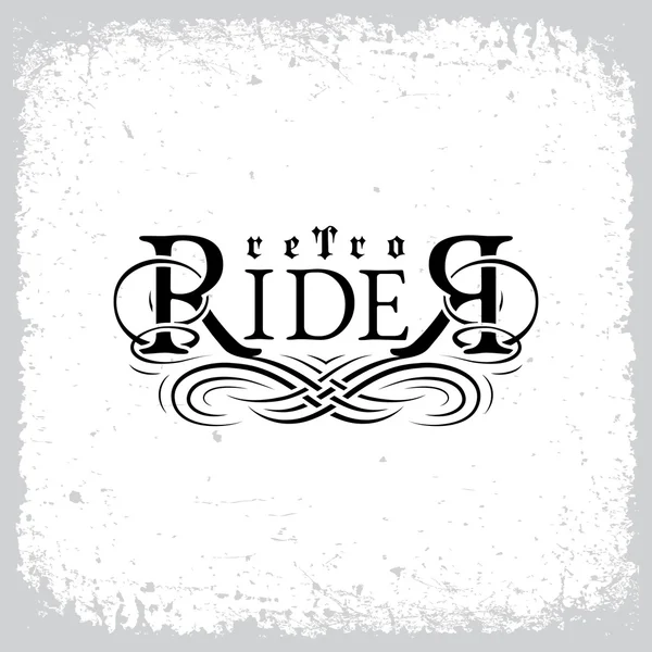 Étiquette rider rétro — Image vectorielle