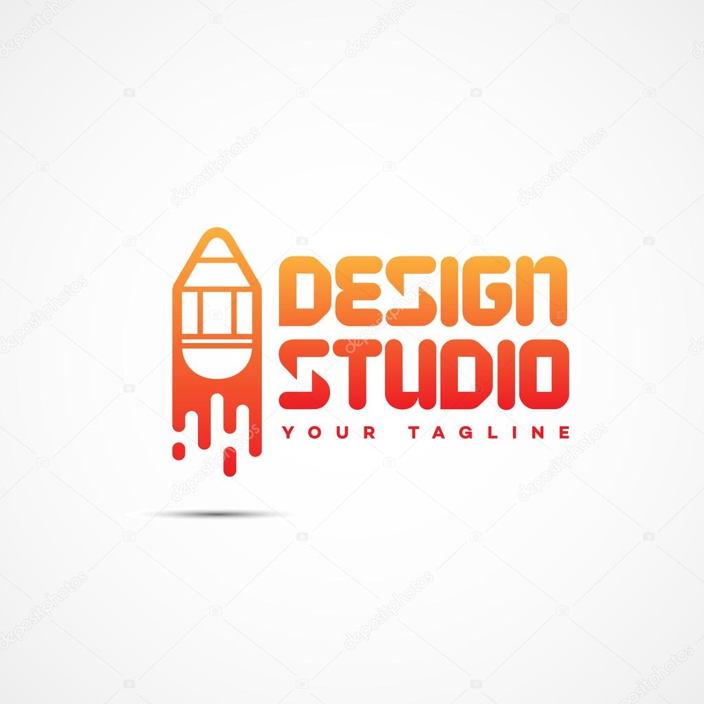 Design studio logo template design. Vector illustration.