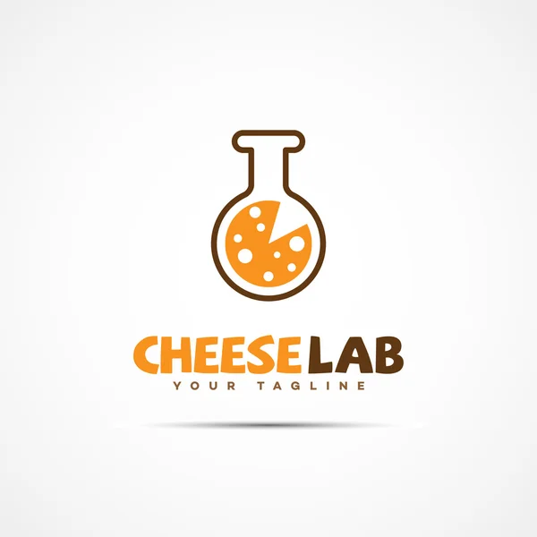 Logo laboratorio formaggio — Vettoriale Stock