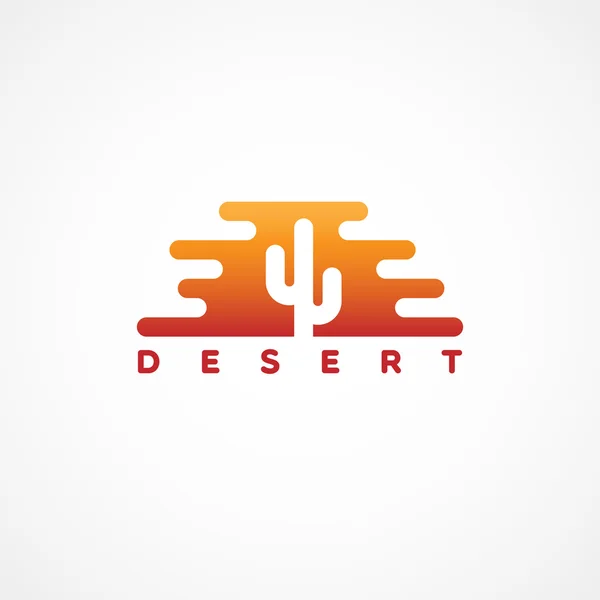Vorlage für das Wüstenlogo — Stockvektor
