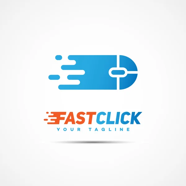 Logo de clic rápido — Vector de stock