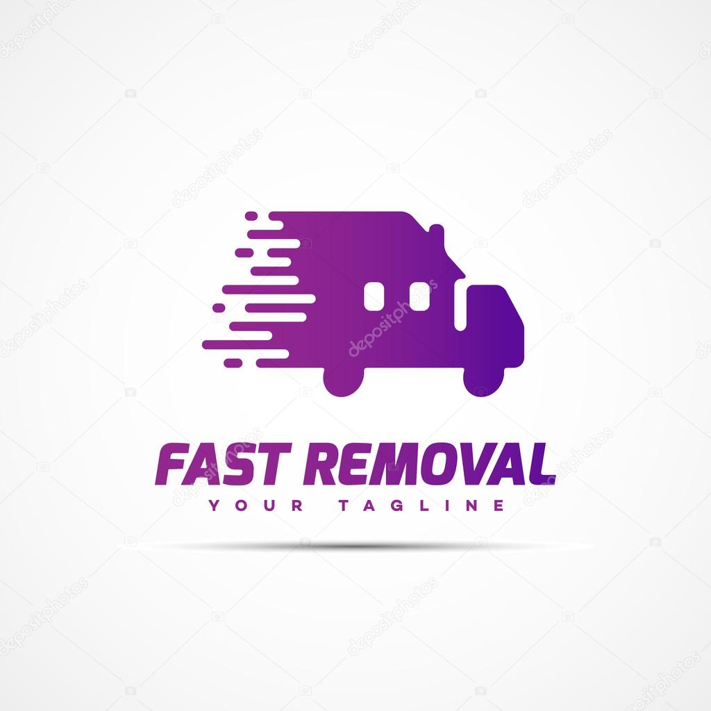Fast removal logo template design. Vector illustration.