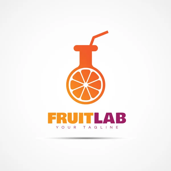 Frukt lab logotyp — Stock vektor