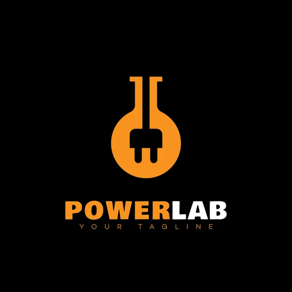 Power lab logotyp — Stock vektor