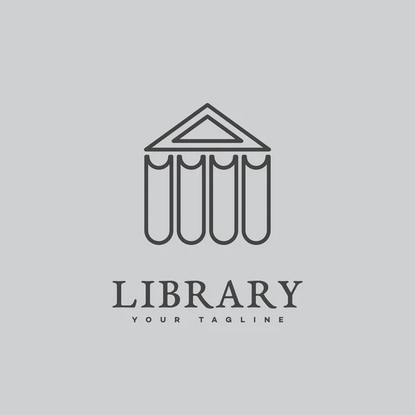 Шаблон логотипа библиотеки — стоковый вектор