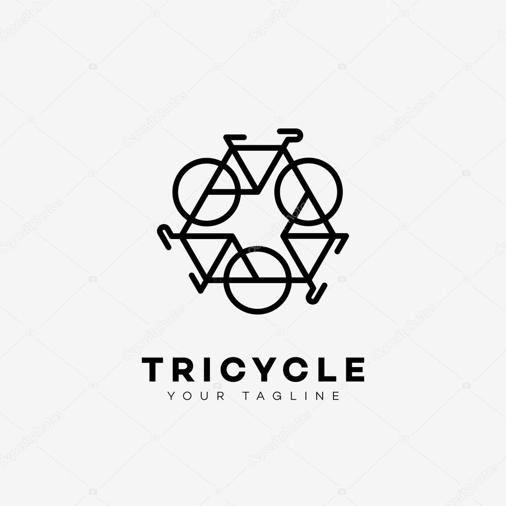 Tricycle logo template design. Vector illustration.