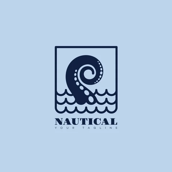 Plantilla de logotipo náutico — Vector de stock