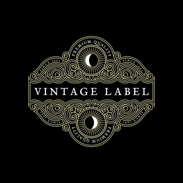 Vintage label template — Stock Vector