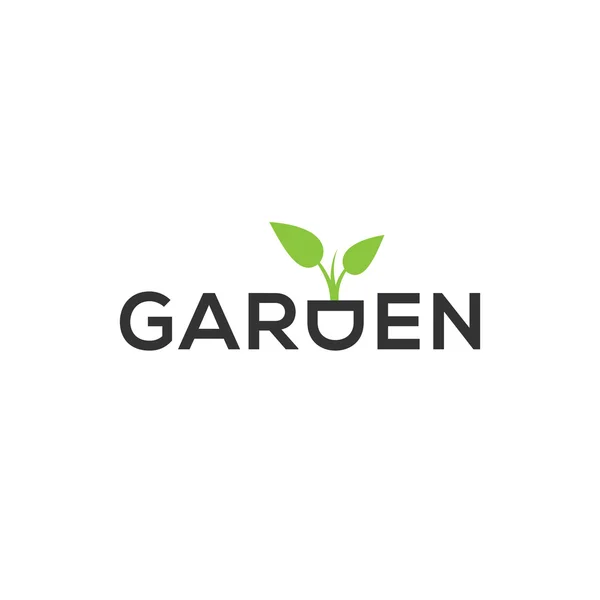 Garten-Logo-Vorlage — Stockvektor