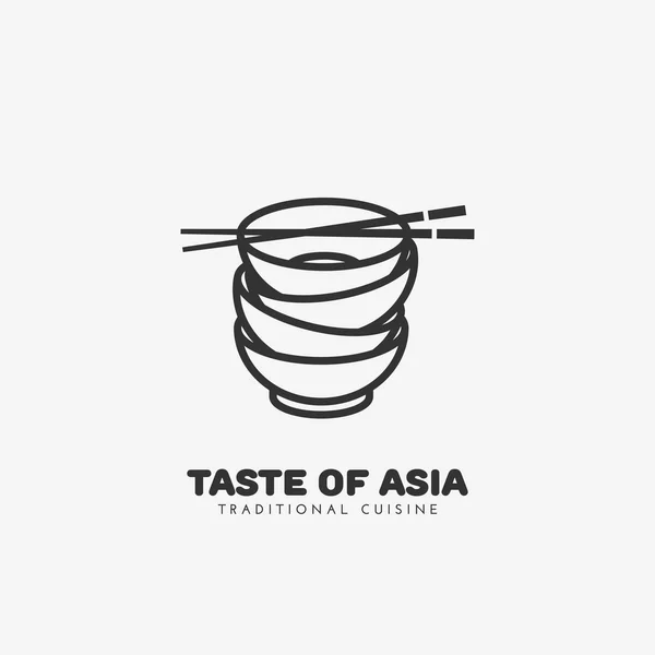 アジアのロゴの味 — ストックベクタ