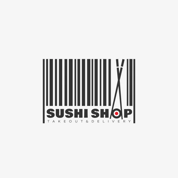 Sushi negozio logo — Vettoriale Stock