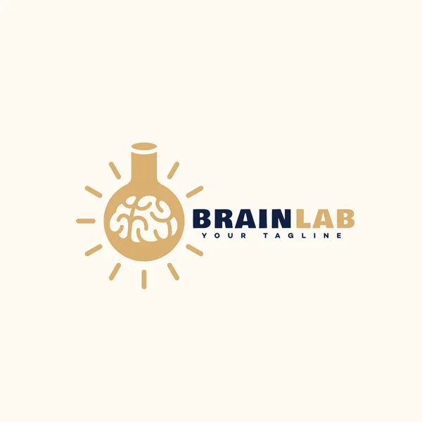 Mózg laboratorium logo — Wektor stockowy
