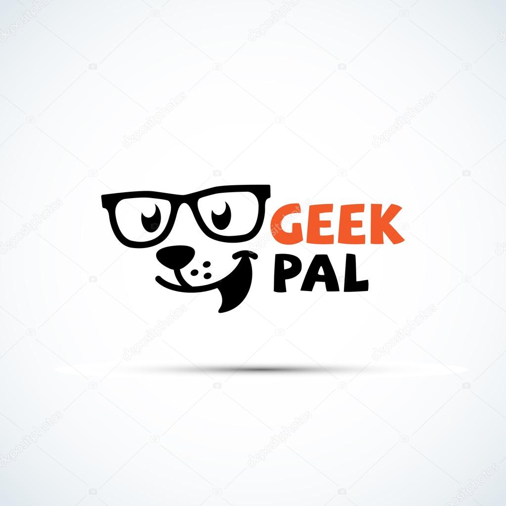 Geek pal logo template design. Vector illustration.