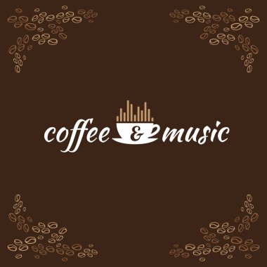 Kahve ve müzik logosu