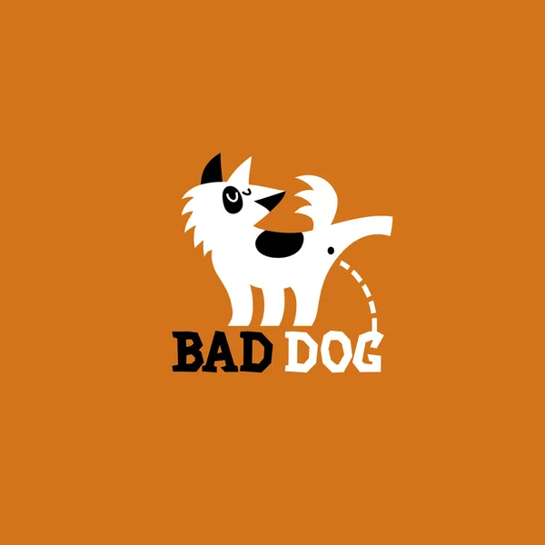 Dålig hund logotyp — Stock vektor
