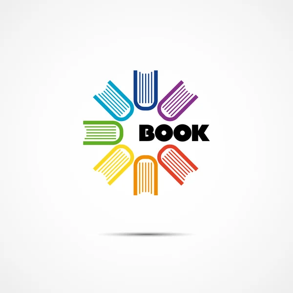 Livro logotipo — Vetor de Stock