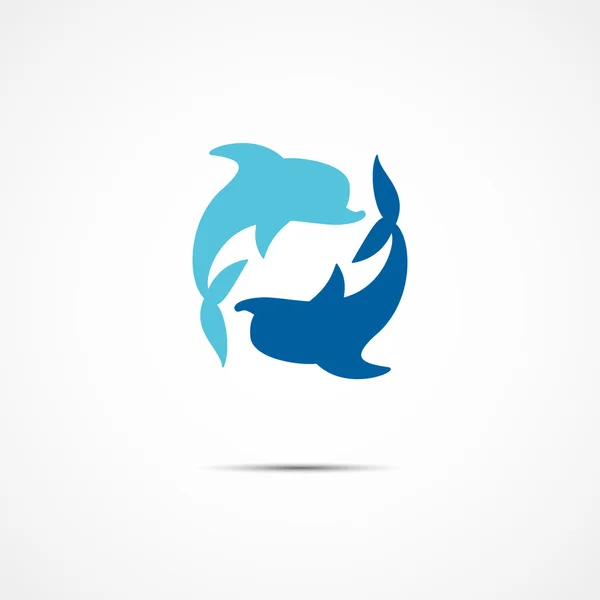 Delphin-Logo — Stockvektor