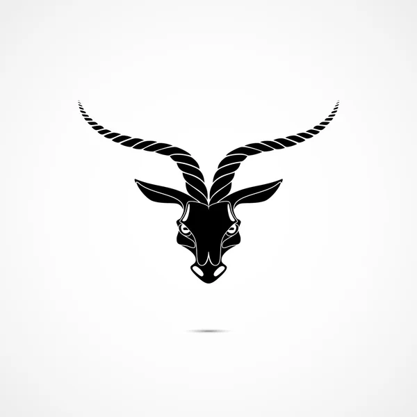 Logotipo de la cabeza de cabra — Vector de stock