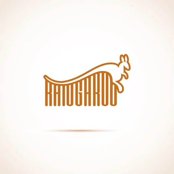 Känguru-Logo — Stockvektor