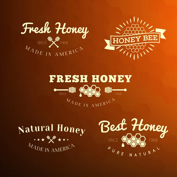 Bee label and badge — Stock Illustration Bee label and badge Stock Illustration