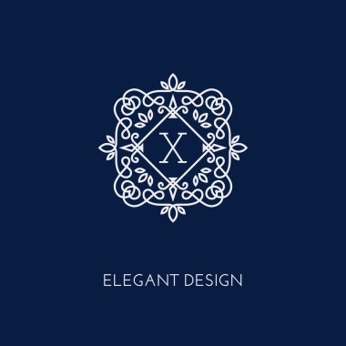 Monogram tasarım şablonu