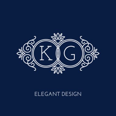 Monogram tasarım şablonu