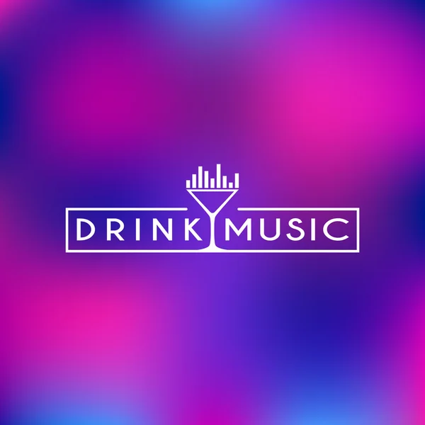 Getränk und Musik Logo — Stockvektor