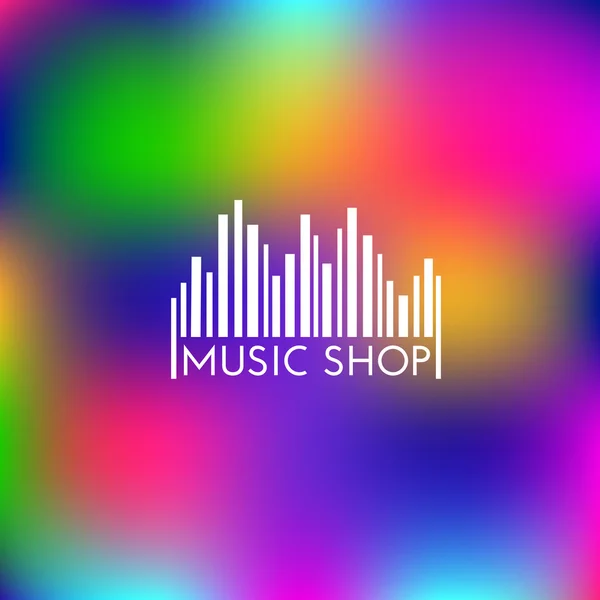 Logo tienda de música — Vector de stock