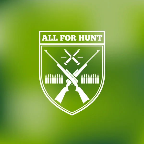 Hunt logo — Stockový vektor