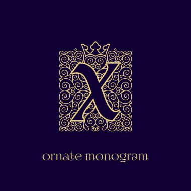 Monogram tacı olan x