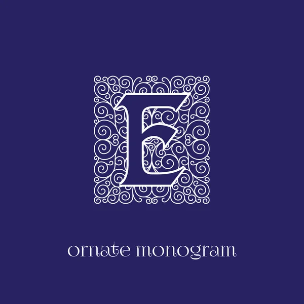 Monograma E — Vector de stock