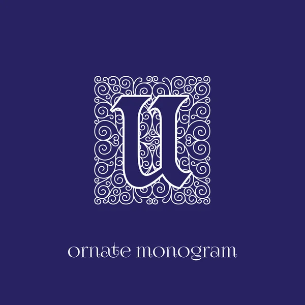 Monograma U — Vector de stock