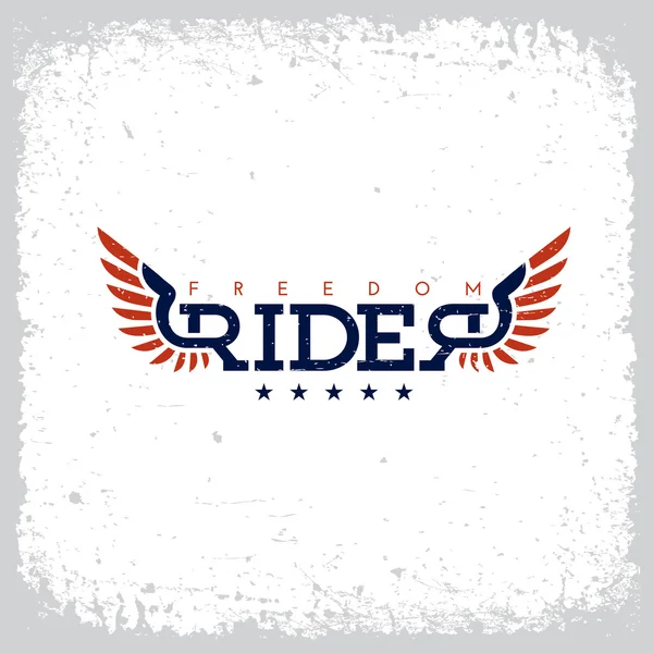 Vrijheid rider label — Stockvector