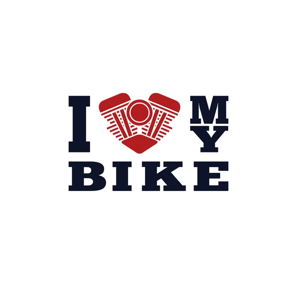 Adoro il mio poster in bicicletta — Vettoriale Stock