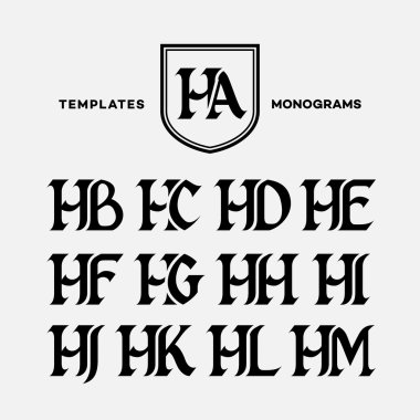 Monograms design templates