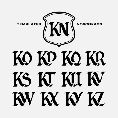 Monograms design templates
