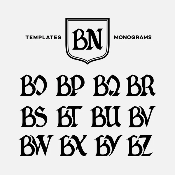 Monograms design templates — Stok Vektör