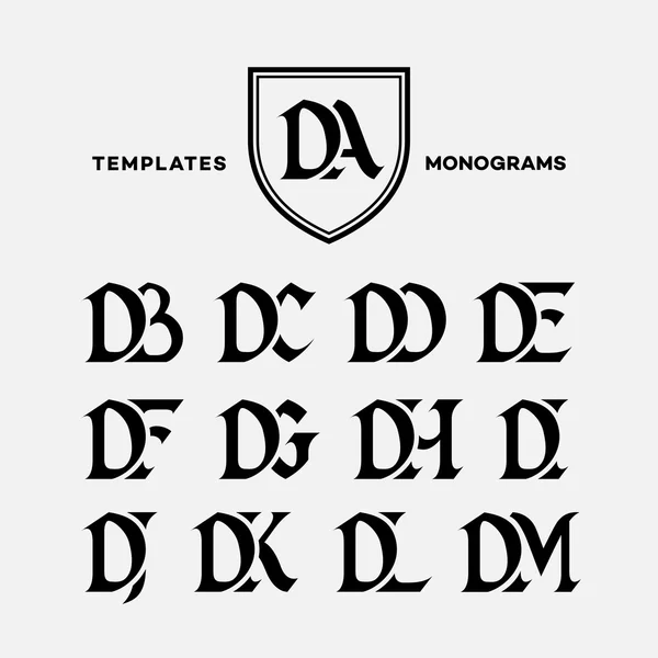 Monograms design templates — Stock Vector