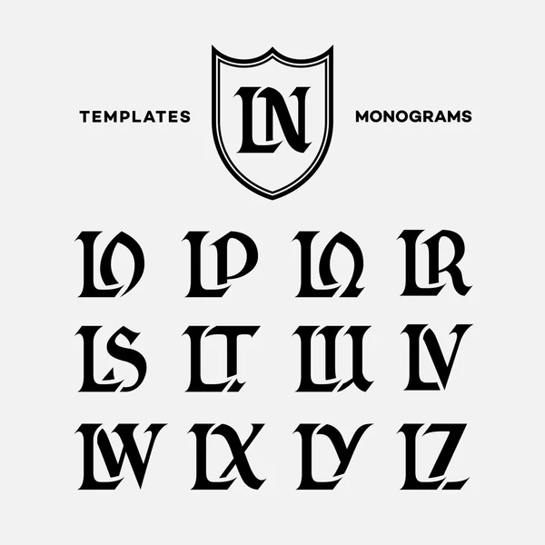 Monograms design templates — Stok Vektör