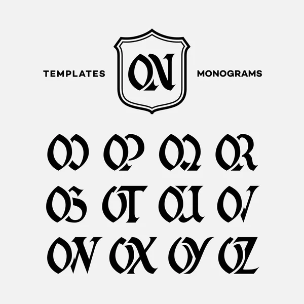 Monograms design templates — Stockvector