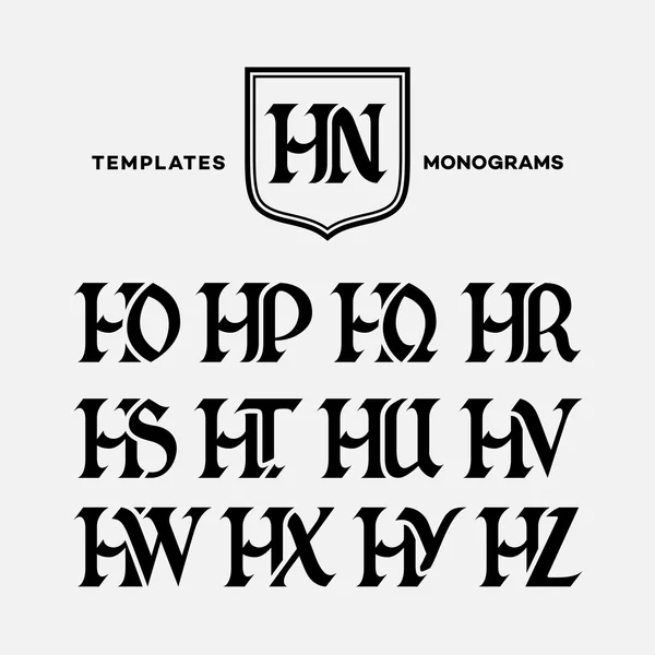 Monograms design templates — Stok Vektör