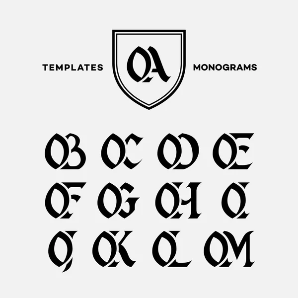 Monograms design templates — Stok Vektör