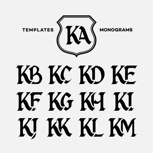 Monograms design templates — Stock Vector