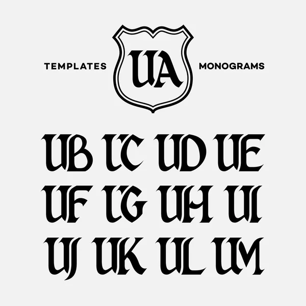 Monograms design templates — Stok Vektör