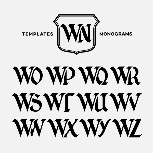 Monograms design templates — Stok Vektör